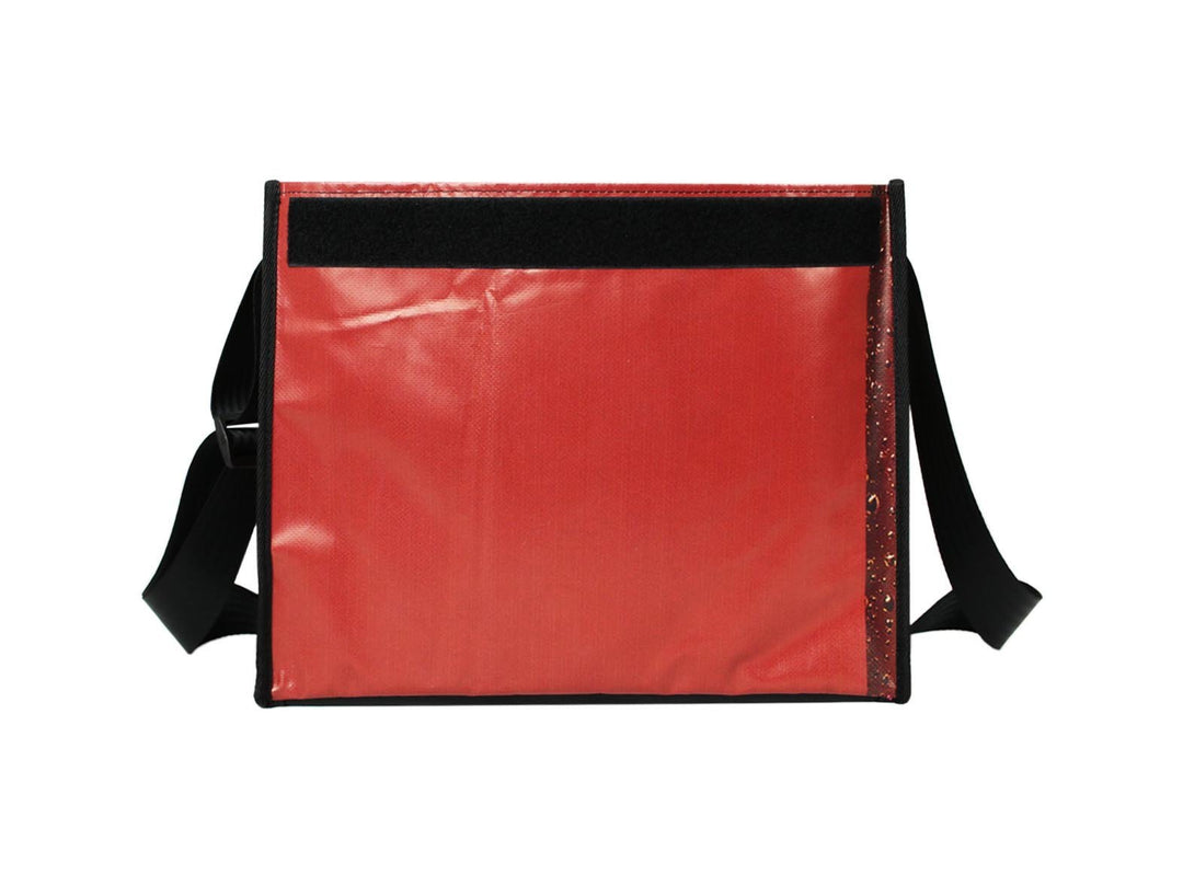 messenger bag base XL publicity banner red dark - Garbags