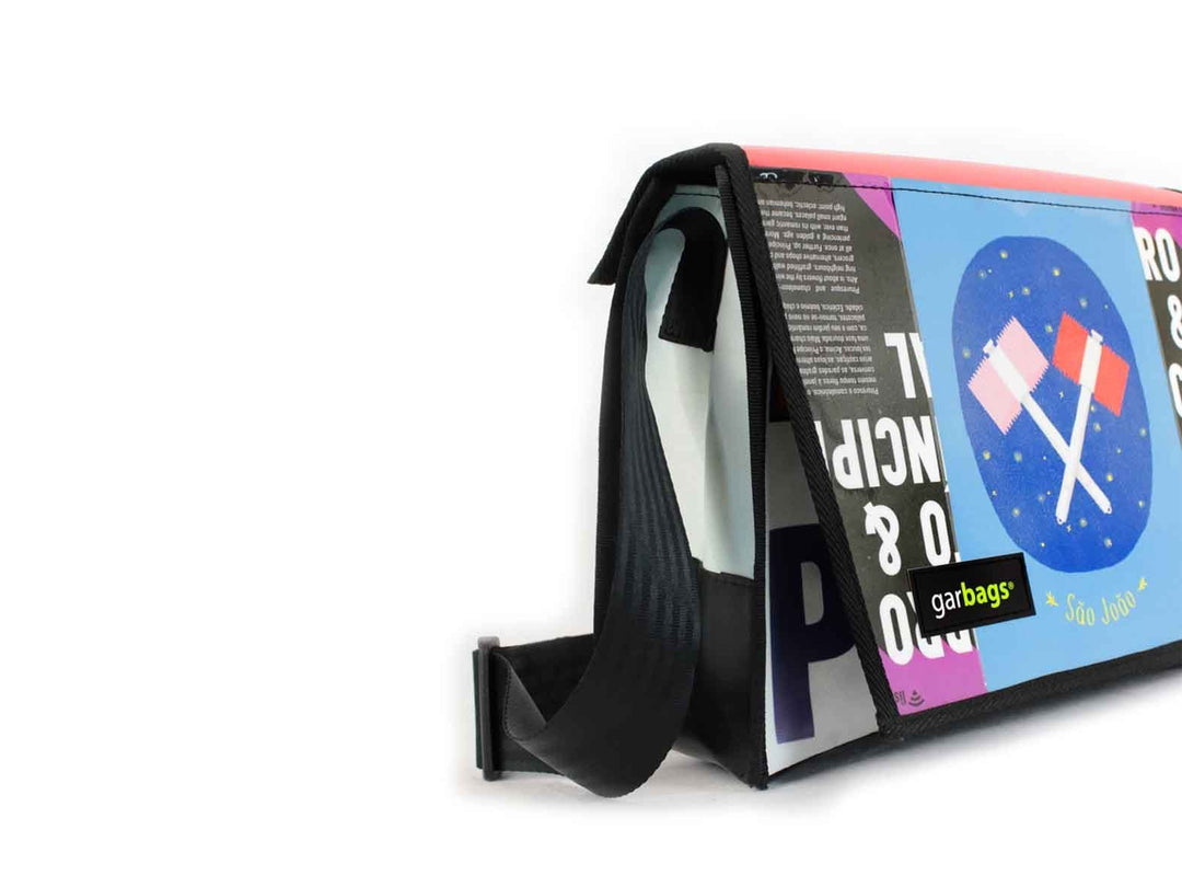 messenger bag M *porto exclusive* são joão blue & red - Garbags