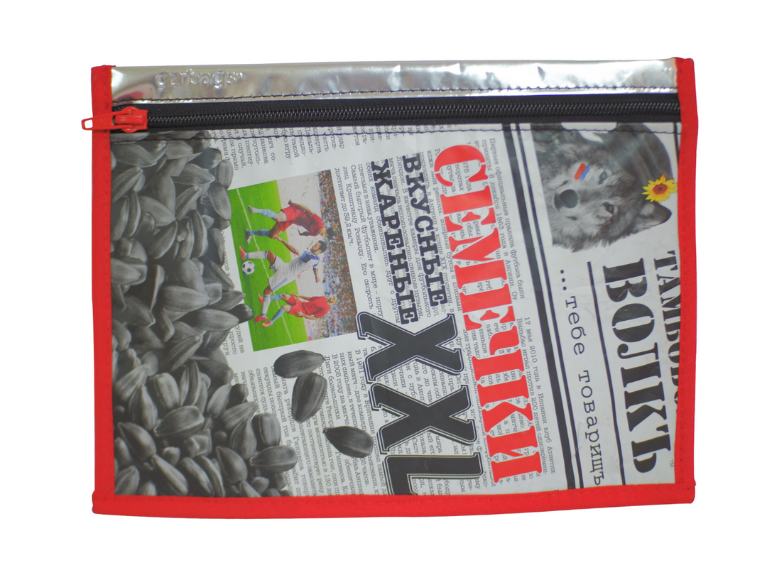 pencil case international package newspaper grey