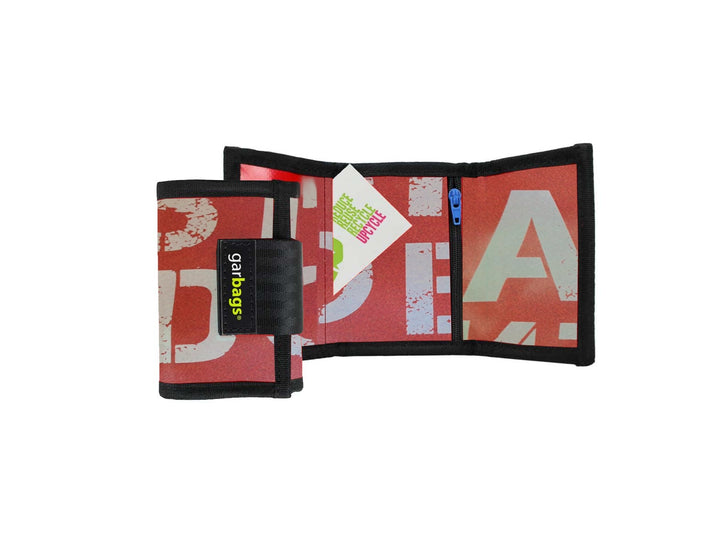 document holder publicity banner red white