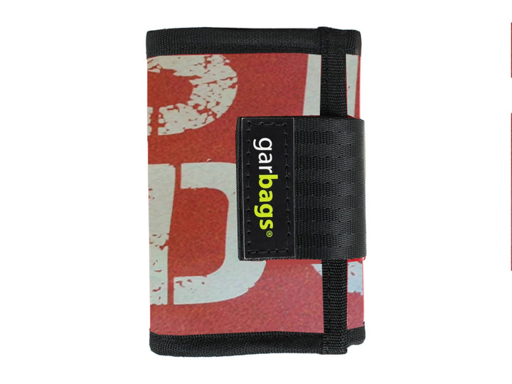 document holder publicity banner red white