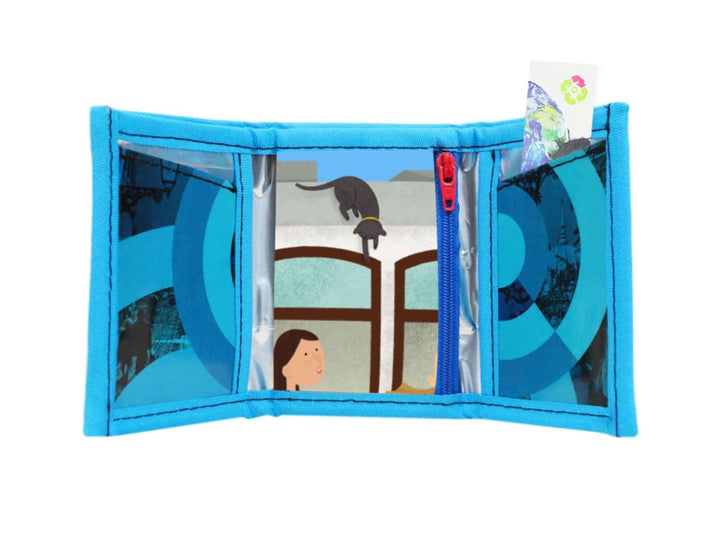 document holder *Tiago M.* blue & yellow tram