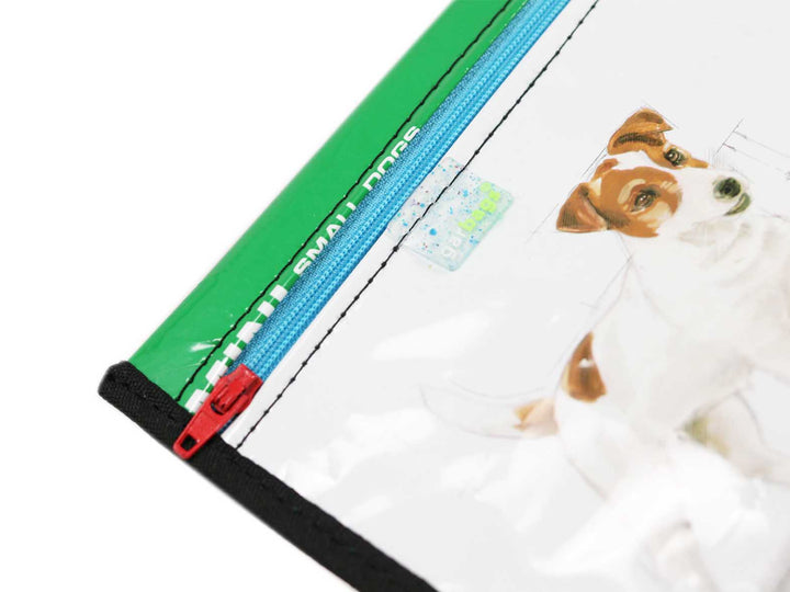 pencil case dog food package green & white