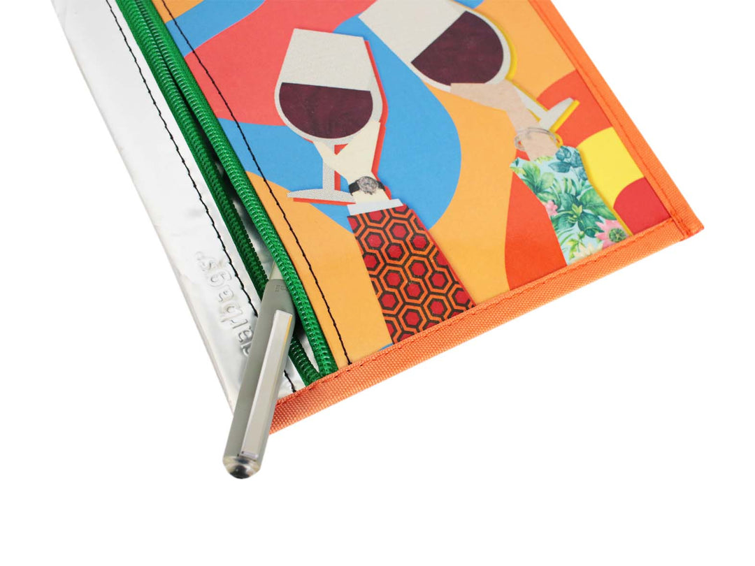 pencil case *porto exclusive* wine orange