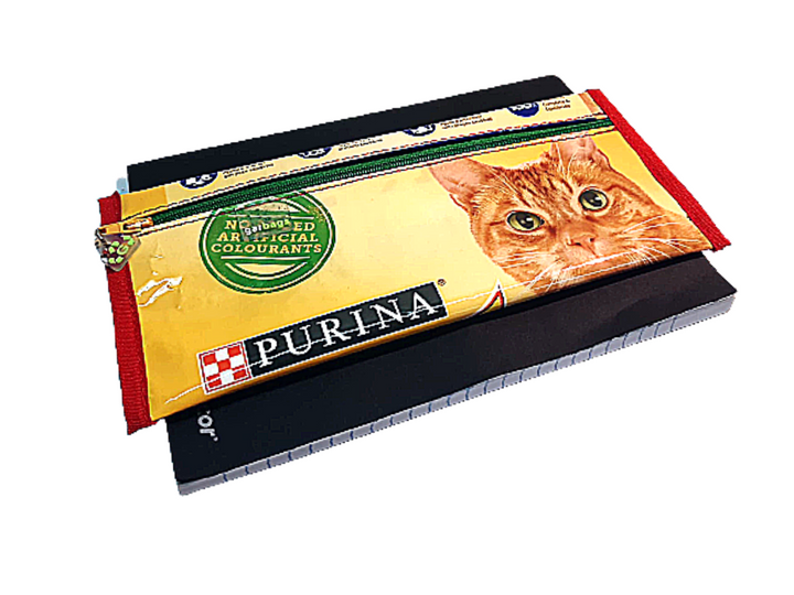 pencil case elastic cat food package orange & red