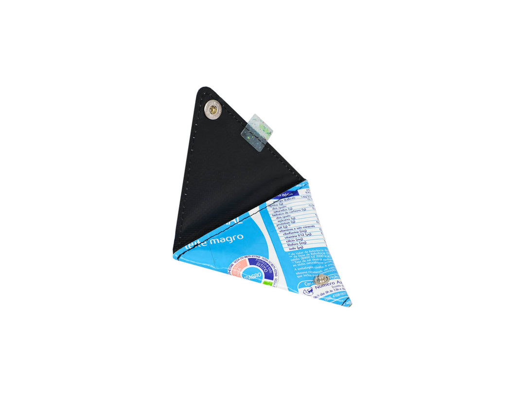 triangle purse milk package blue
