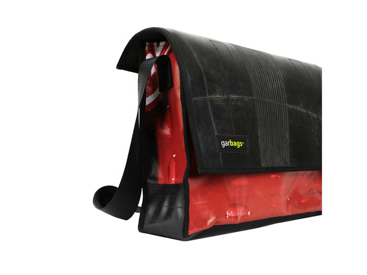 messenger bag XL inner tube red