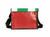 messenger bag XL publicity banner red & green
