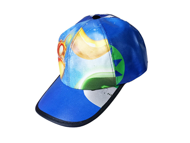 Cap Hat publicity banner blue and pop colors