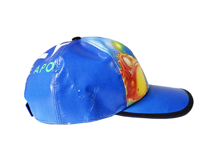 Cap Hat publicity banner blue and pop colors