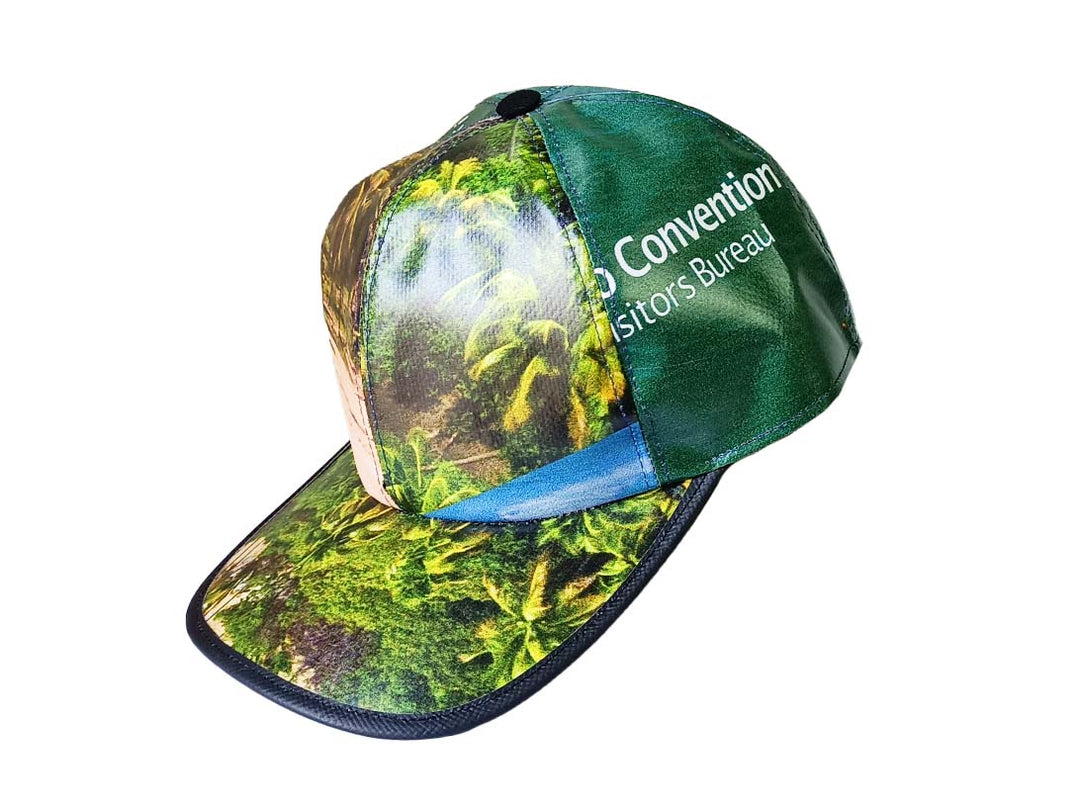 Cap Hat publicity banner green leaves
