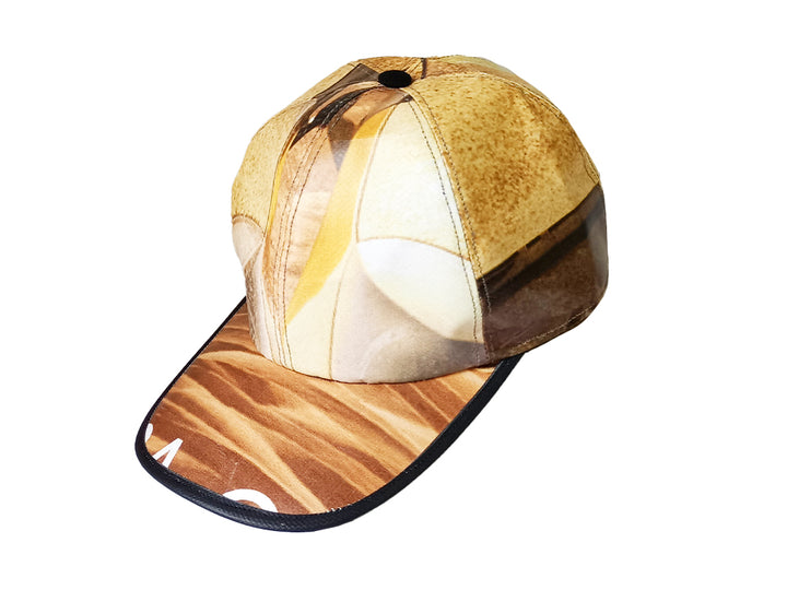 Cap Hat publicity banner yellow and brown
