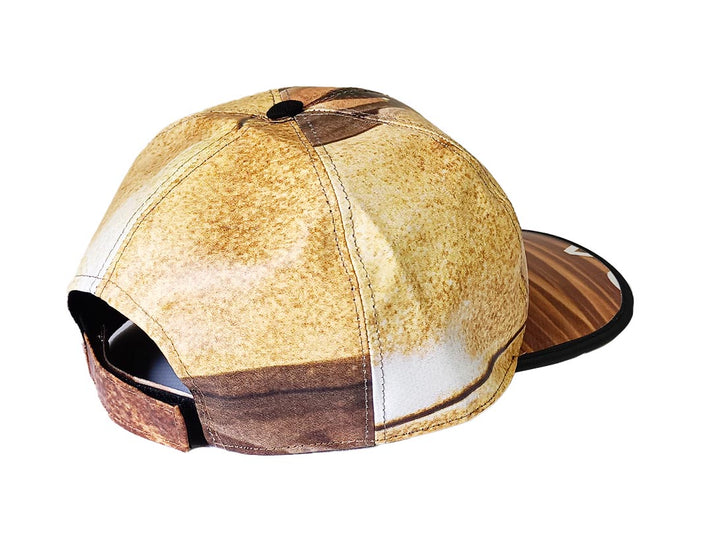 Cap Hat publicity banner yellow and brown