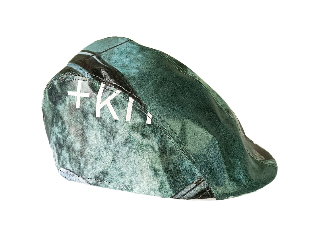 Portuguese Style Beret publicity banner dark green & earth tones