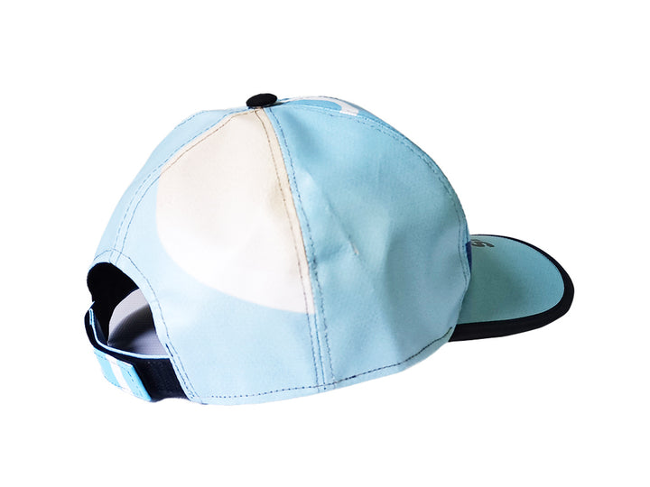 Cap Hat publicity banner white, blue and red