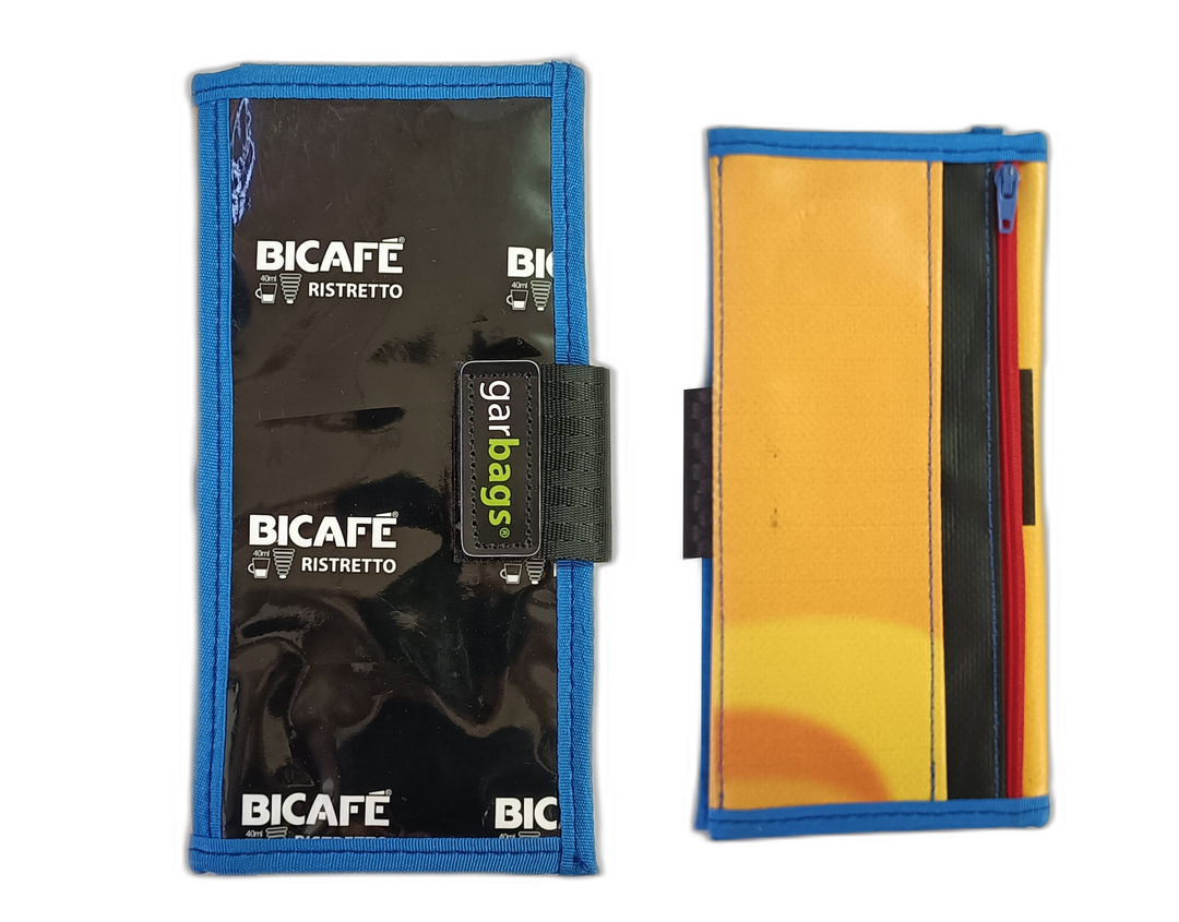 Document Holder coffee package brown and yellow