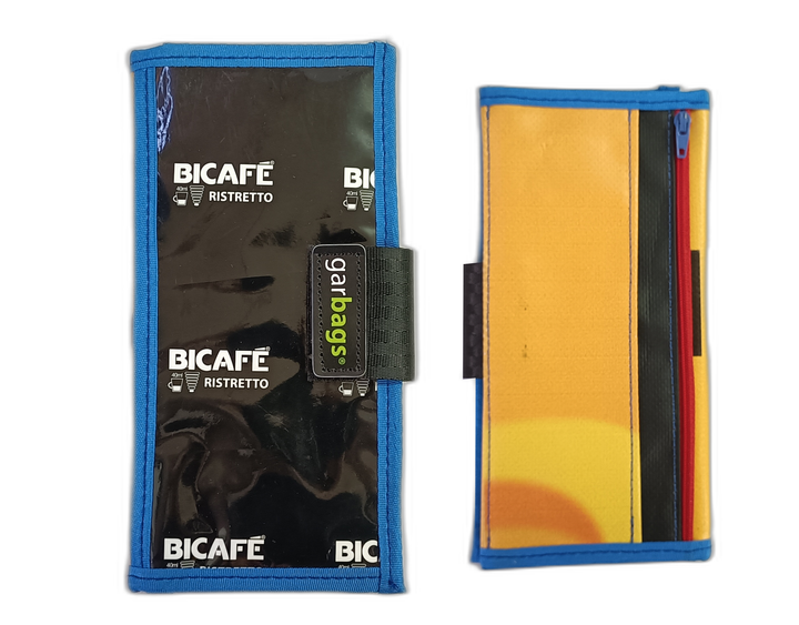 Document Holder coffee package brown and yellow