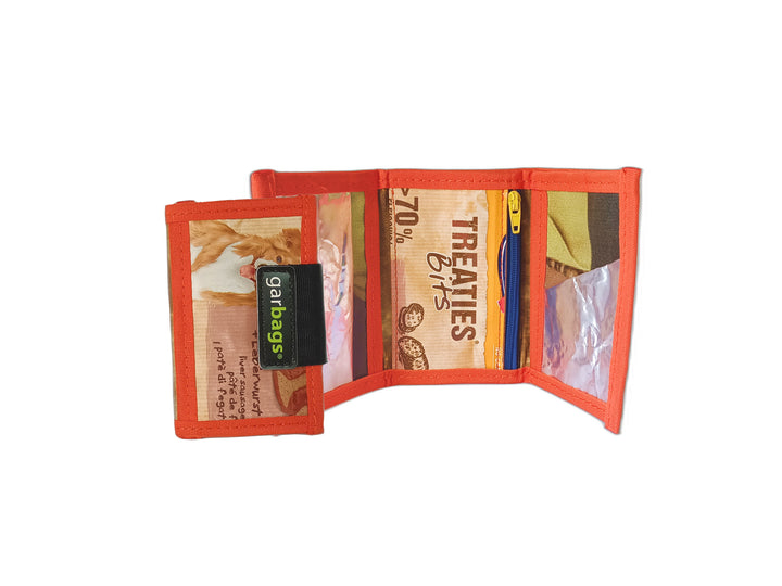 document holder pet food package orange & brown dog