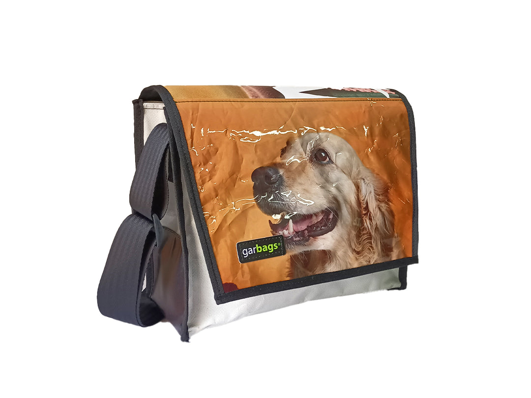 messenger bag M pet food package yellow dog