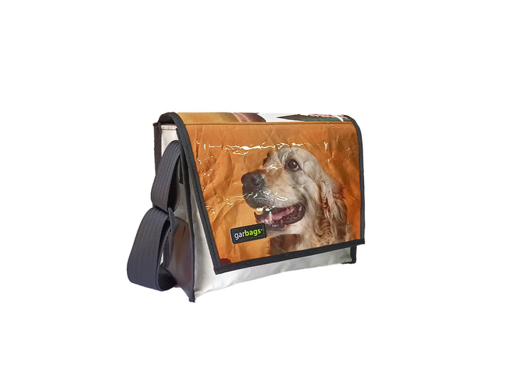 messenger bag M pet food package yellow dog