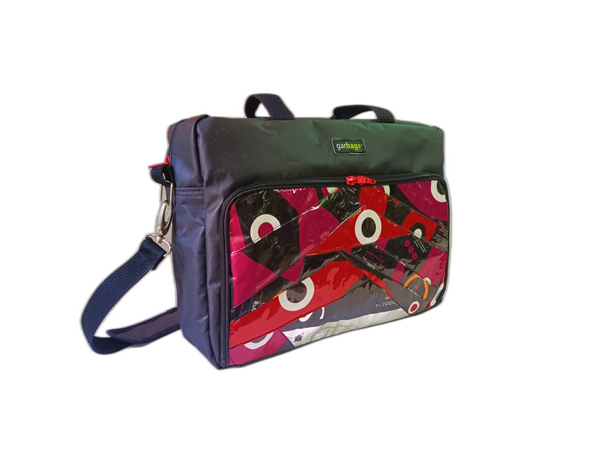 computer bag coffee package red and pink patchwork