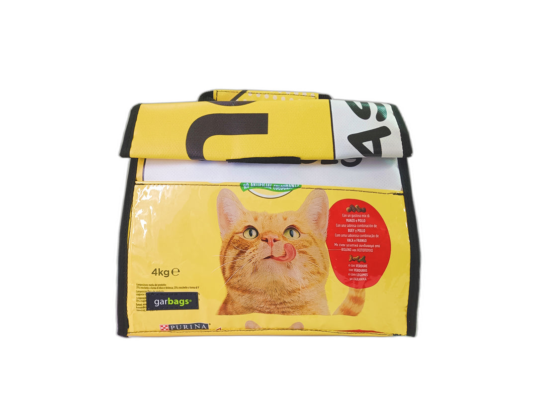 Lunch Bag pet food package yellow cat