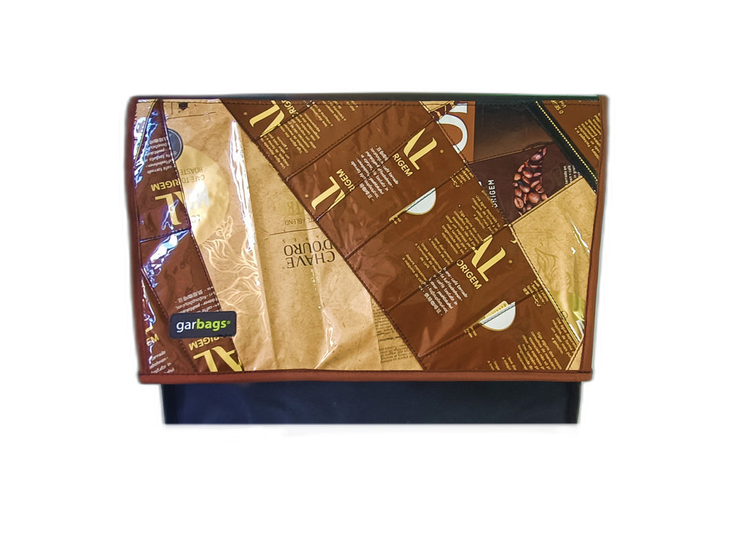 messenger bag XL coffee package brown and beige patchwork