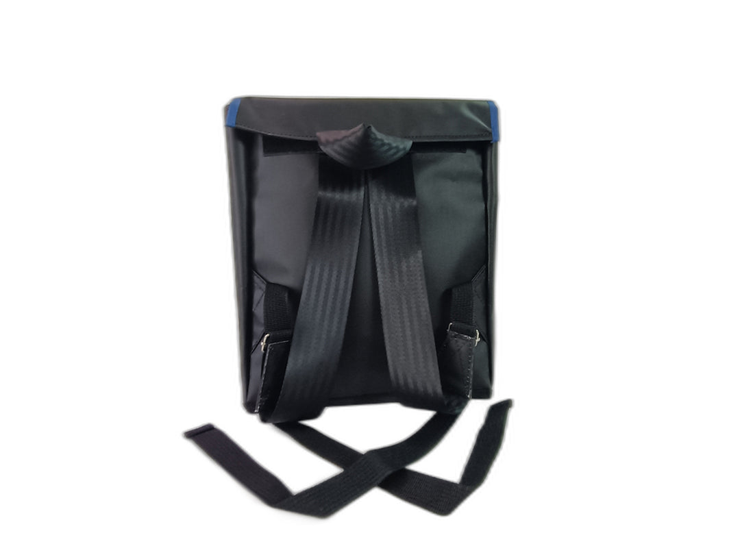 backpack coffee package orange and green patchwork