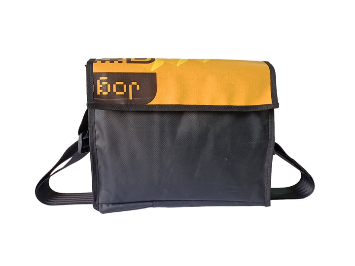 messenger bag M pet food package brown and yellow with dog