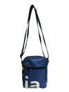 Crossbody bag publicity banner blue & white