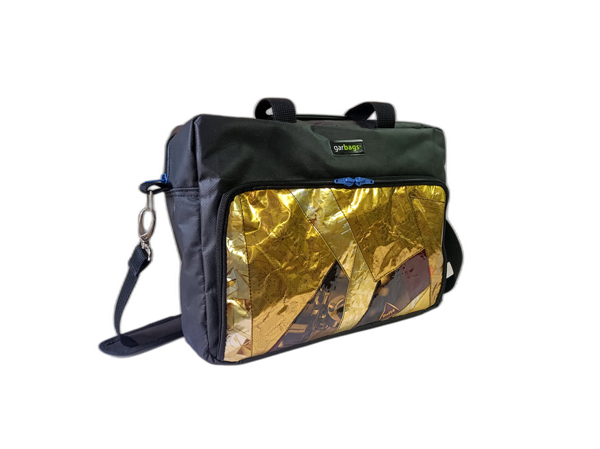 computer bag coffee package gold and brown