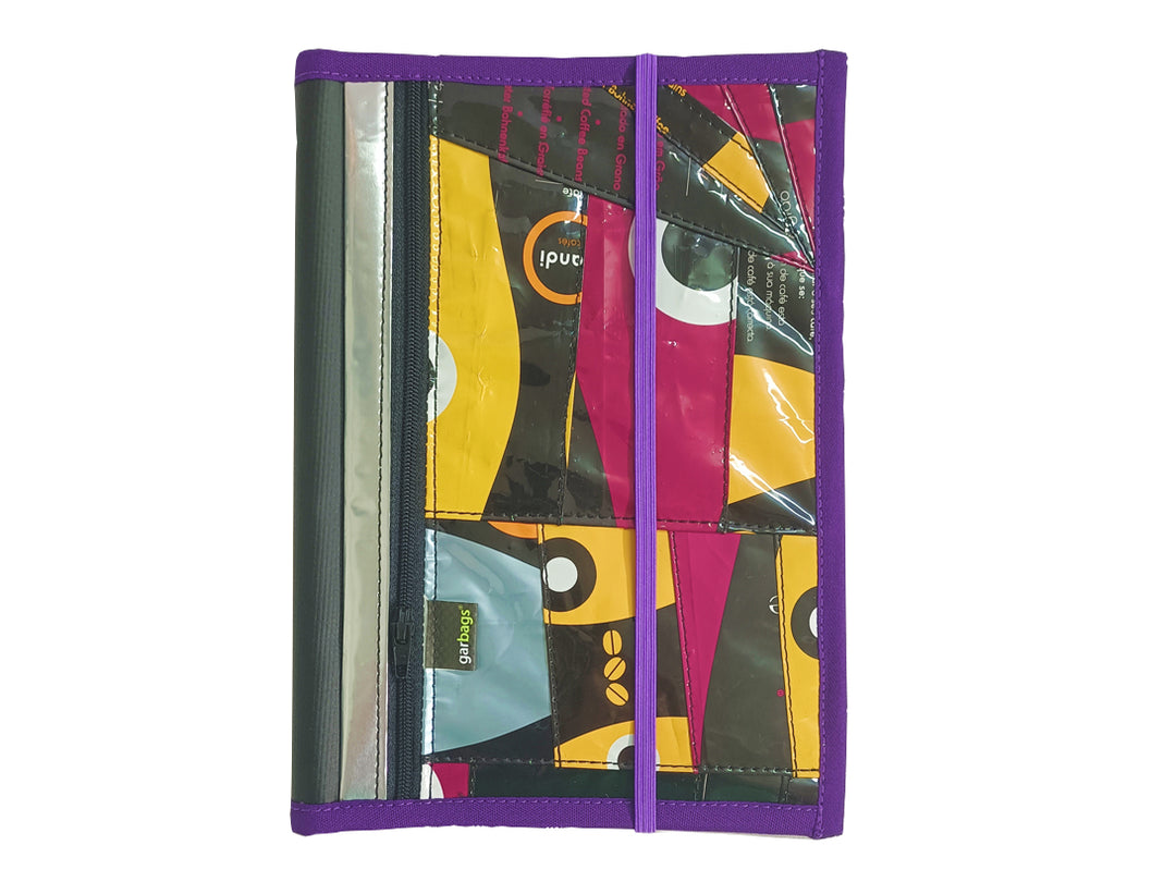 notebook A5 coffee package pink and yellow patchwork