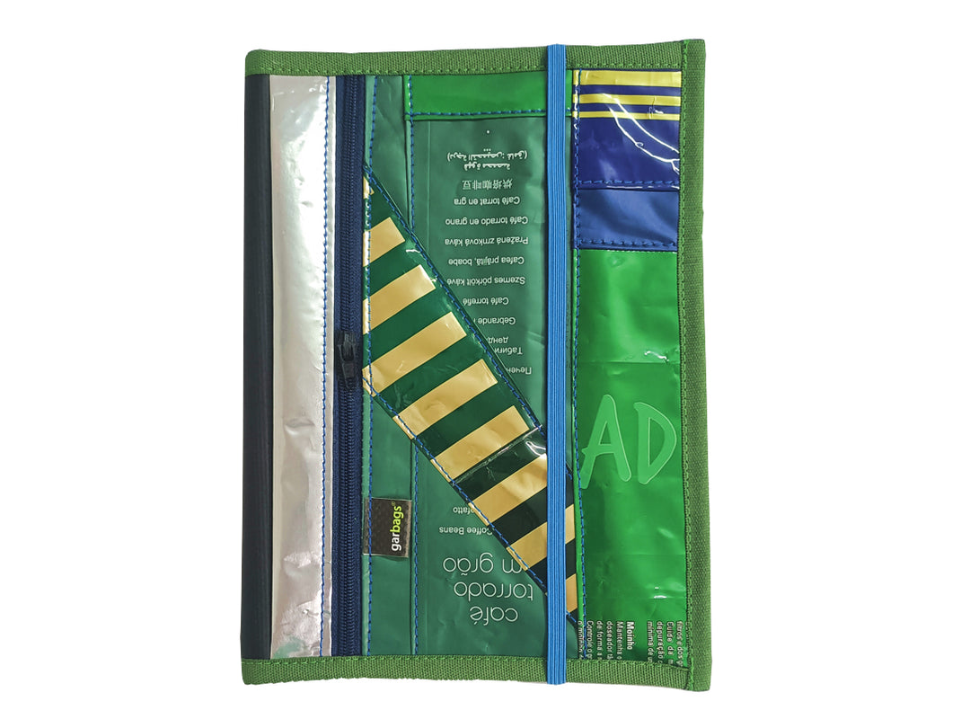 notebook A5 coffee package yellow and blue patchwork