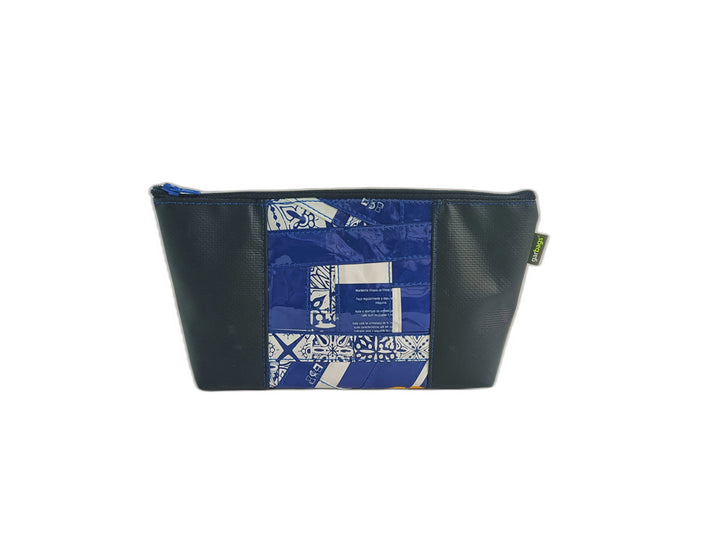 necessaire coffee package blue and white patchwork