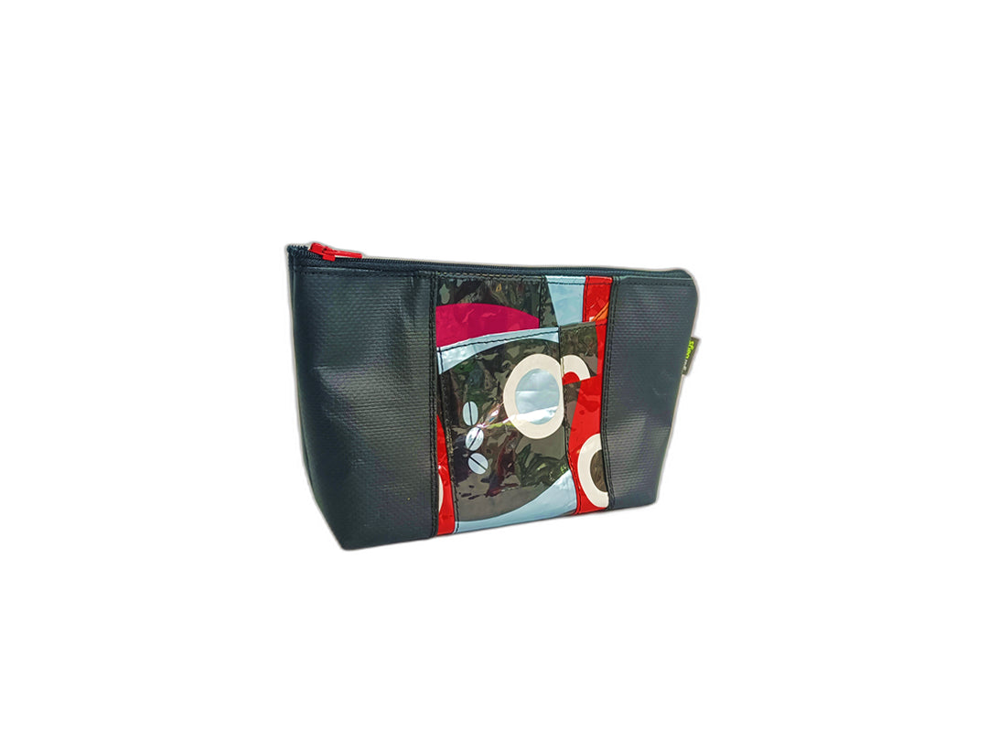 necessaire coffee package red and pink patchwork