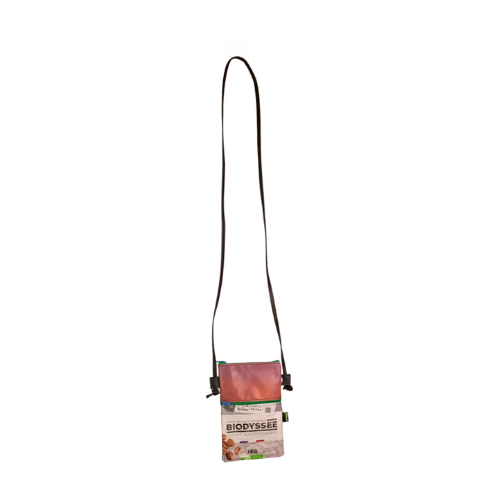 Crossbody Phone bag coffee package white & purple