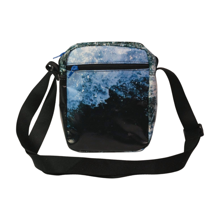 Crossbody bag publicity banner ocean blue