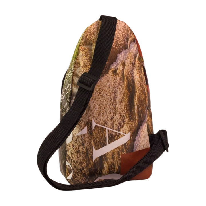 shoulder bag cat food package orange & brown