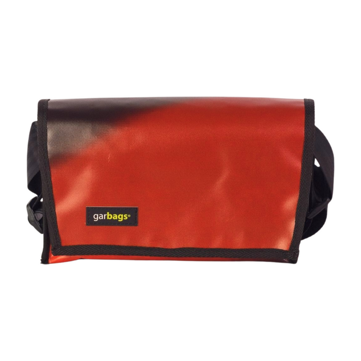 messenger bag / bike handlebar XS publicity banner dark red