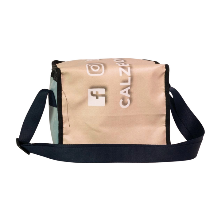 Lunch bag cat food package blue & yellow