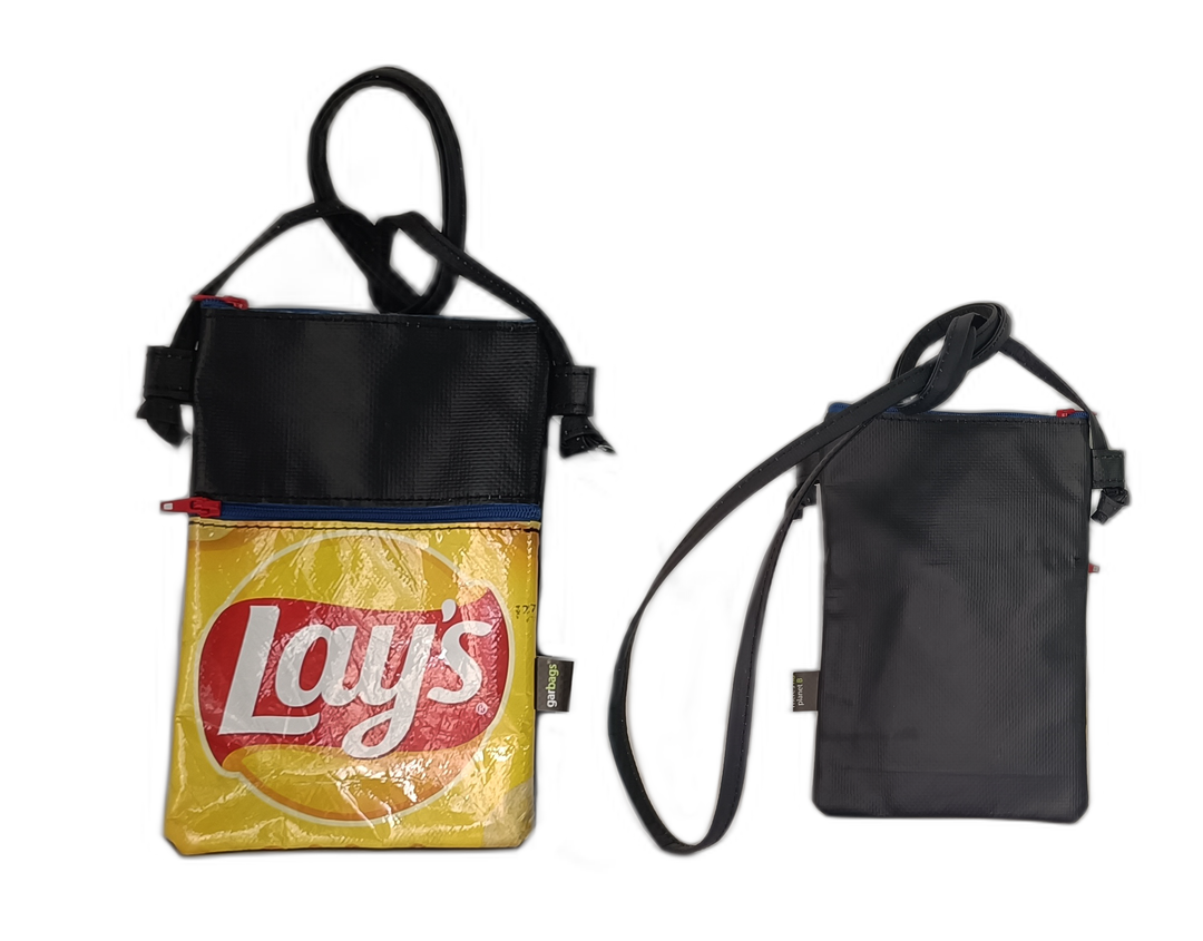 Crossbody Phone bag chips package yellow