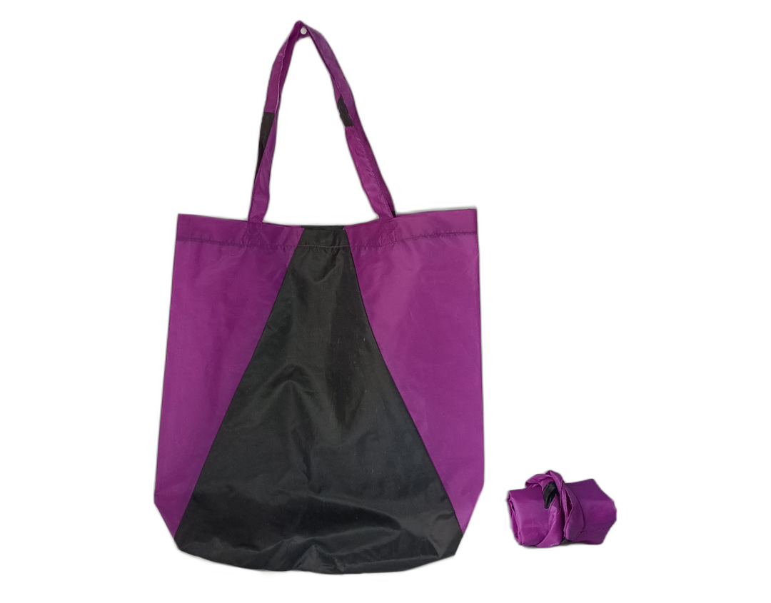 shopping bag umbrella purple and black