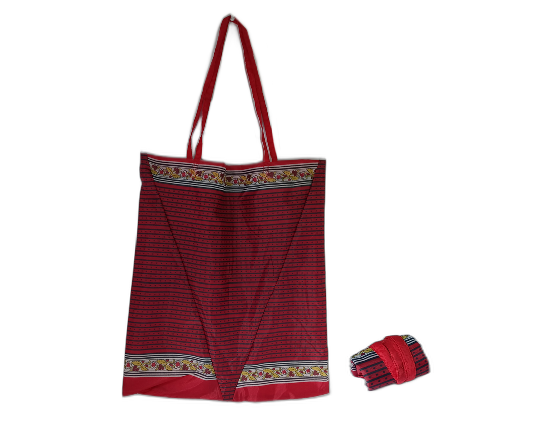 shopping bag umbrella red and white stripes