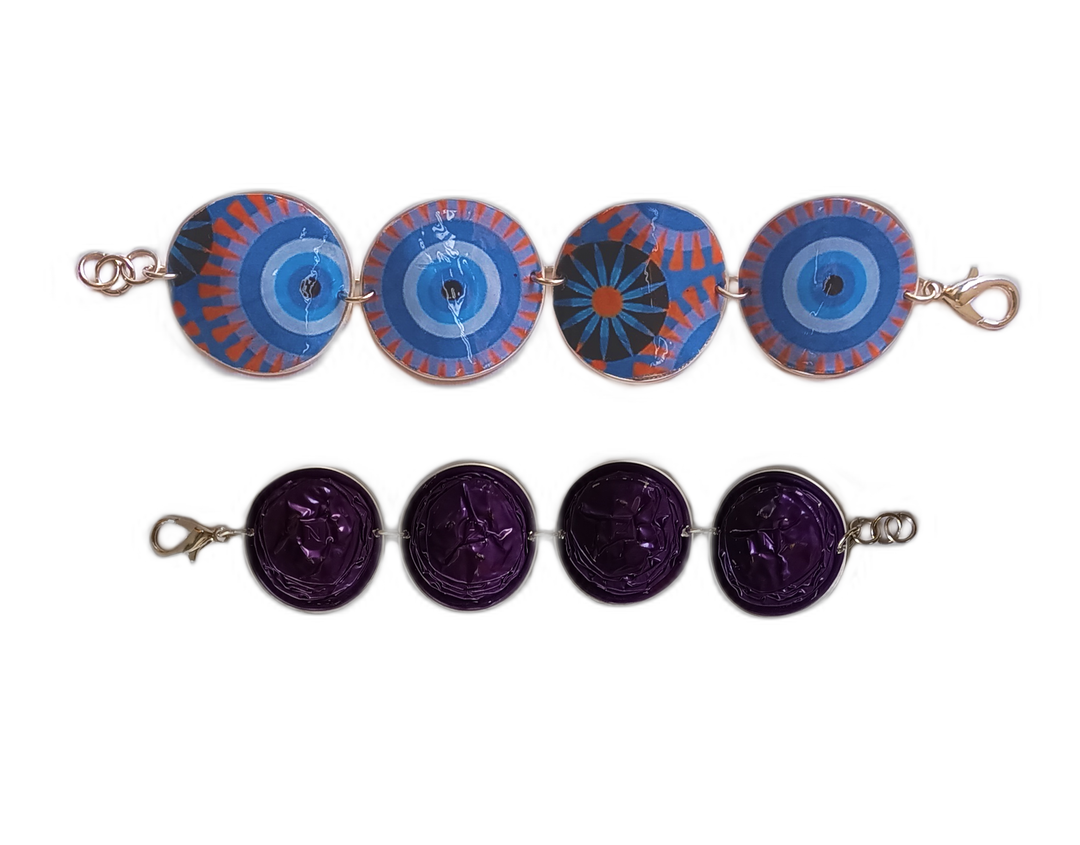 princess necklace coffee capsules mandala blue and yellow