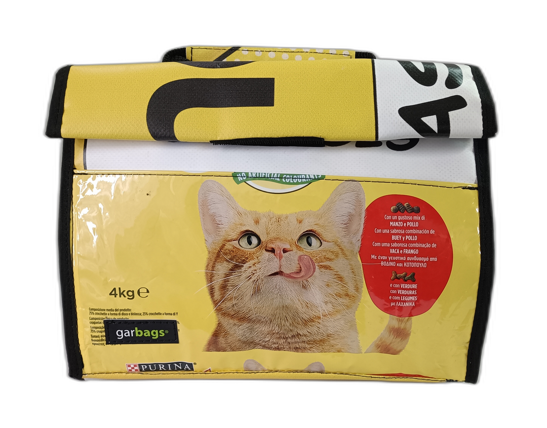 Lunch Bag pet food package yellow cat