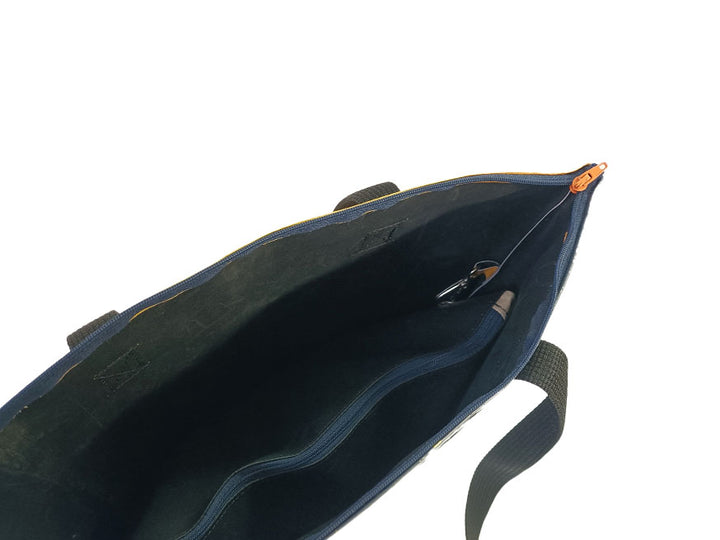 Shopping Bag With Clutch coffee package gold and grey