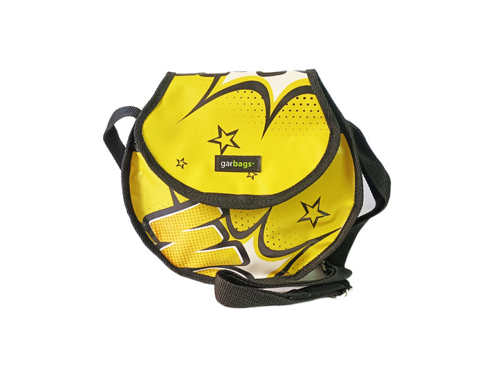 Espresso Bag publicity banner yellow comic