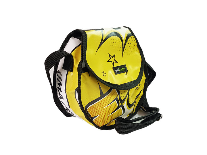 Espresso Bag publicity banner yellow comic