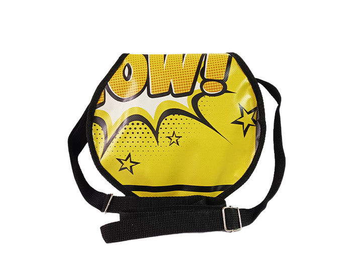 Espresso Bag publicity banner yellow comic