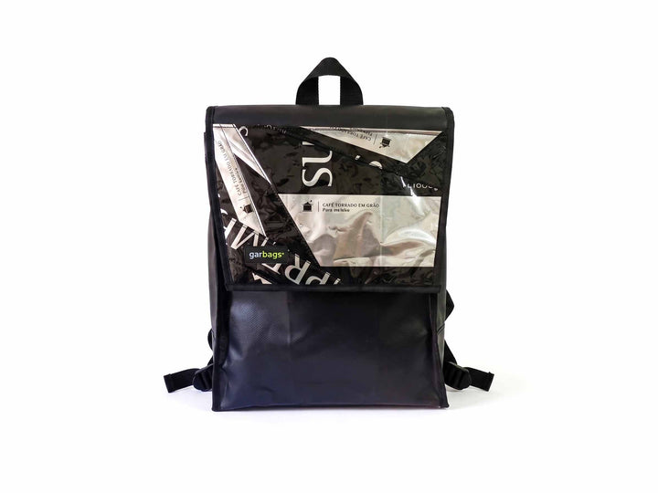 backpack XS coffee package black and silver patchwork